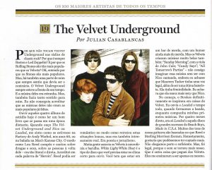 Velvet underground sob o olhar de Julian